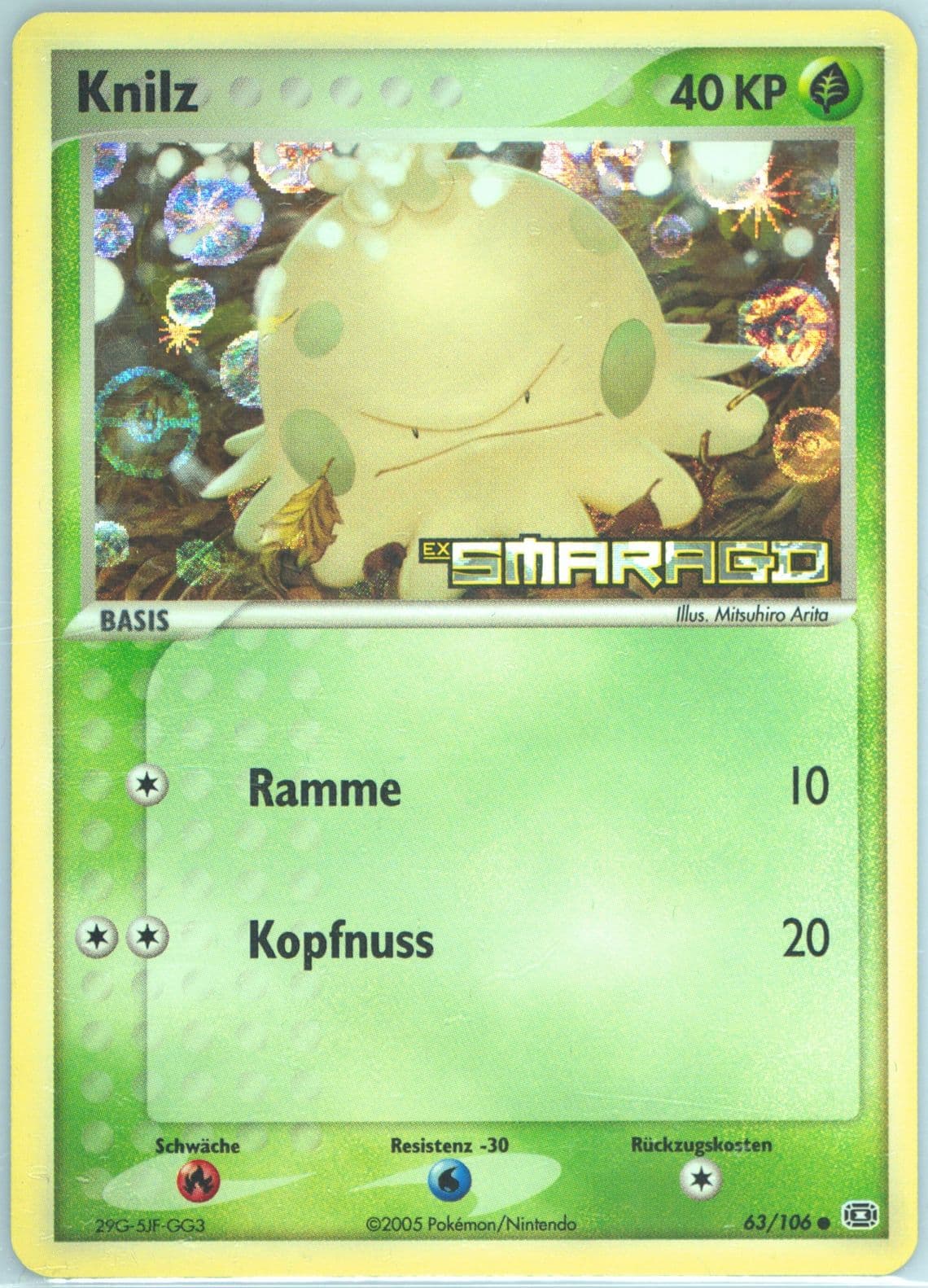 Knilz-Reverse Foil German (63) 2005 Pokemon EX Emerald
