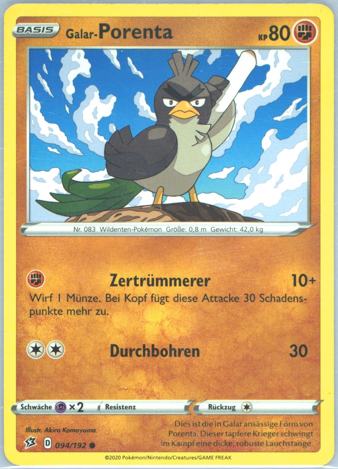 Galar-Porenta German (094) 2022 Pokemon Sword & Shield Brilliant Stars