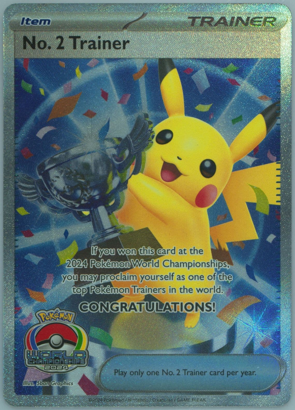 No. 2 Trainer 2024 Pokemon World Championships Promo