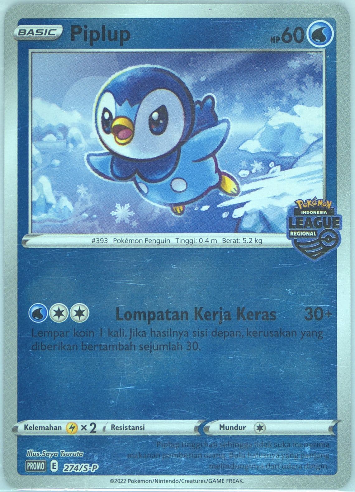 Piplup Regional League Indonesia 2022-Participation (274) 2022 Pokemon Indonesian S Promo