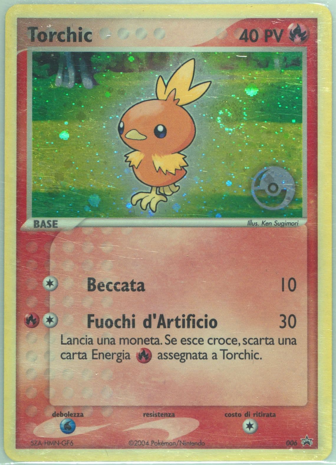 Torchic-Holo European Pop Tournament-Italian (006) 2004 Pokemon Black Star Promo