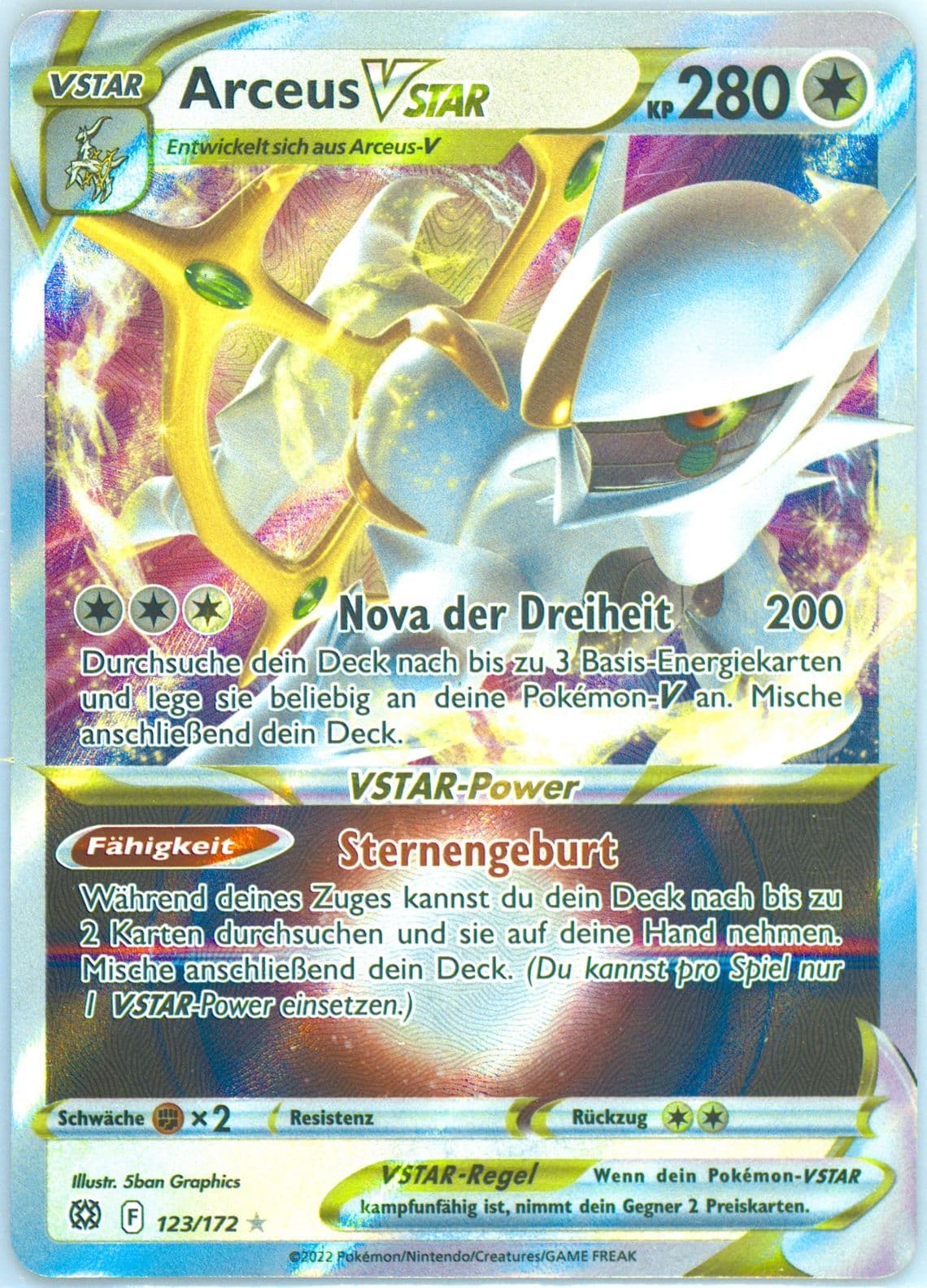 Arceus Vstar German (123) 2022 Pokemon Sword & Shield Brilliant Stars