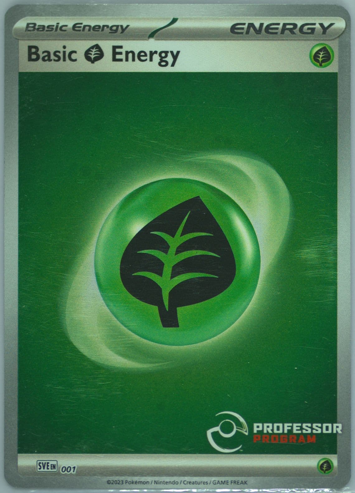 Basic Grass Energy Holo (001) 2024 Pokemon Professor Program Promos