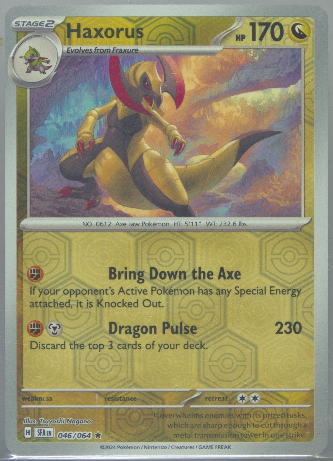Haxorus Reverse Holo (046) 2024 Pokemon Sfa EN-Shrouded Fable