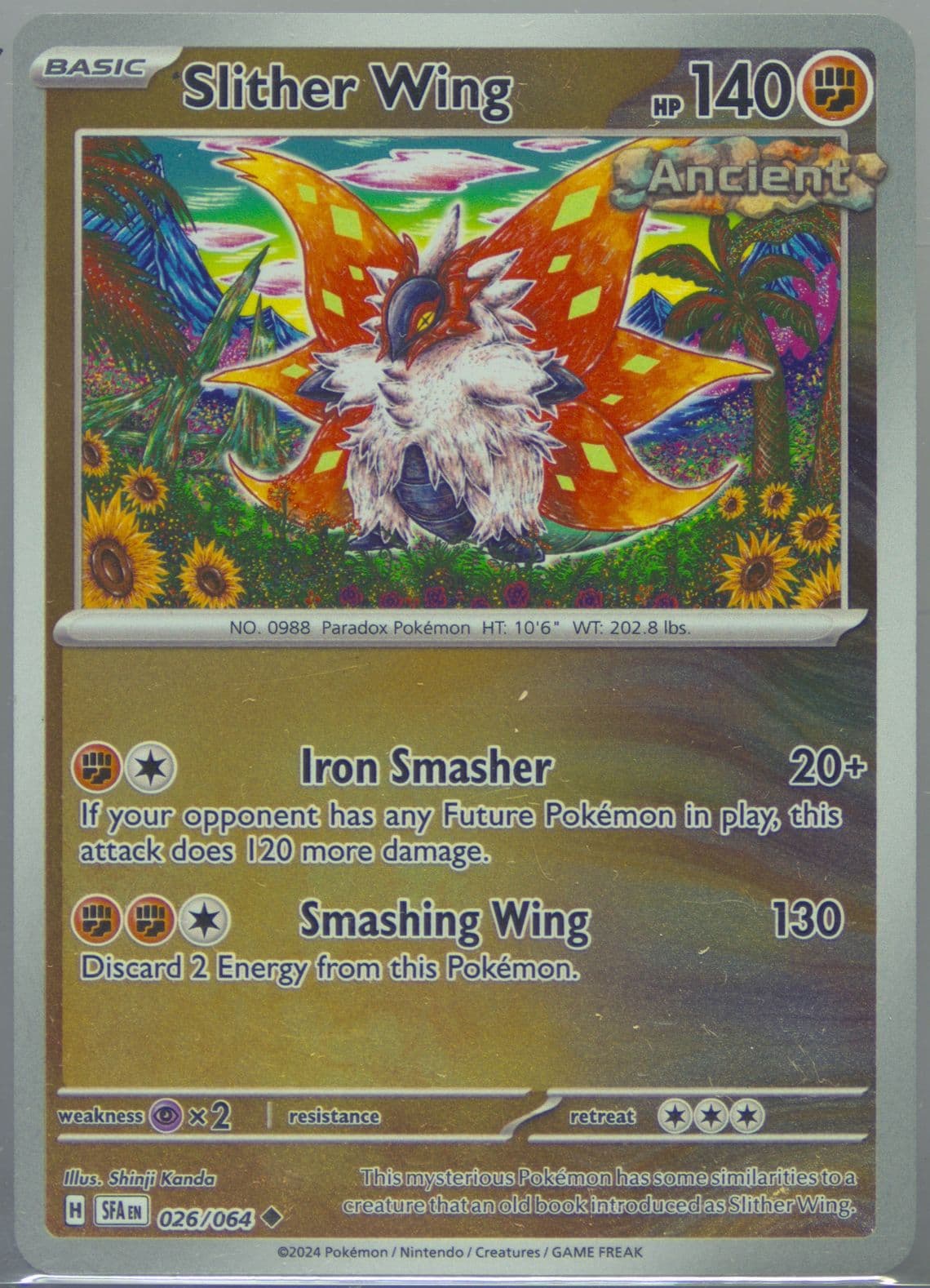 Slither Wing Reverse Holo (026) 2024 Pokemon Sfa EN-Shrouded Fable