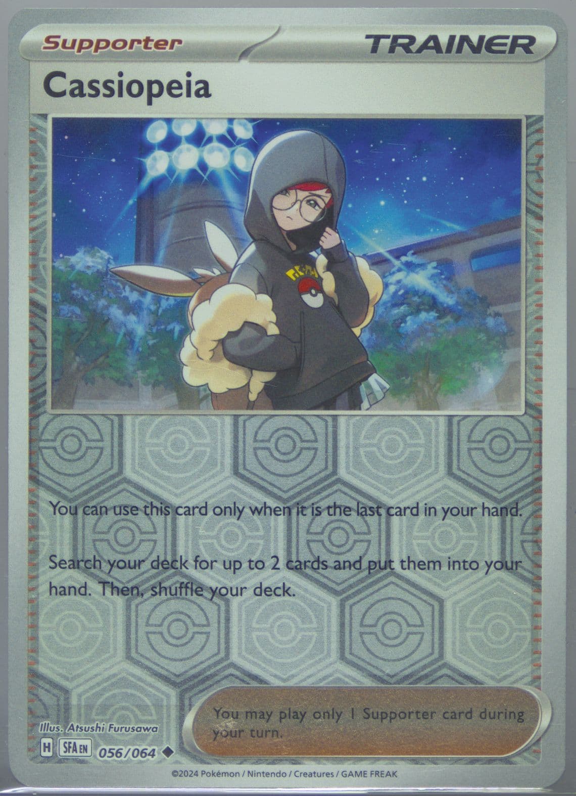 Cassiopeia Reverse Holo (056) 2024 Pokemon Sfa EN-Shrouded Fable