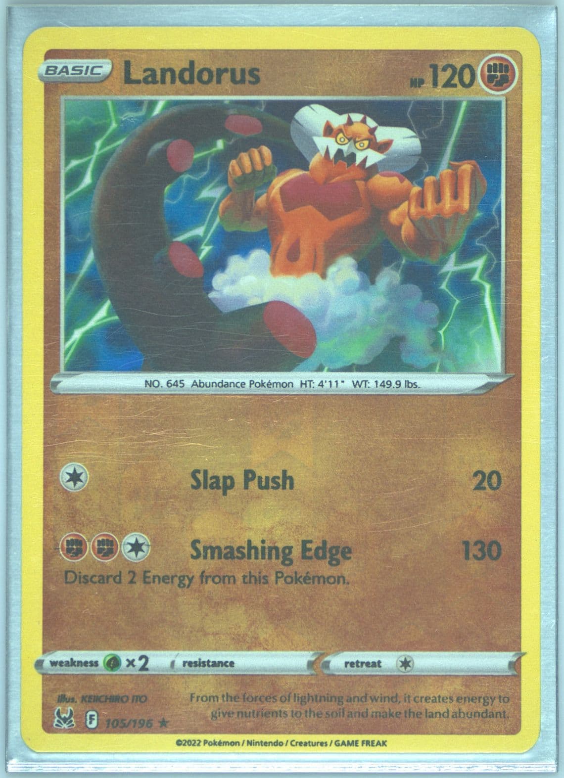 Landorus-Reverse Foil (105) 2022 Pokemon Sword & Shield Lost Origin