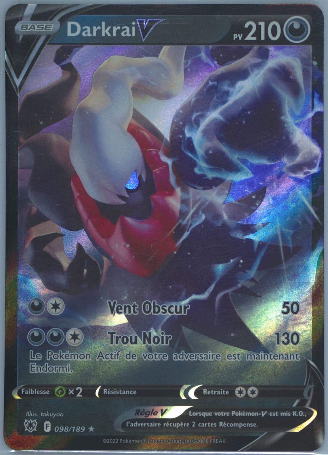 Darkrai V French (098) 2022 Pokemon Sword & Shield Astral Radiance