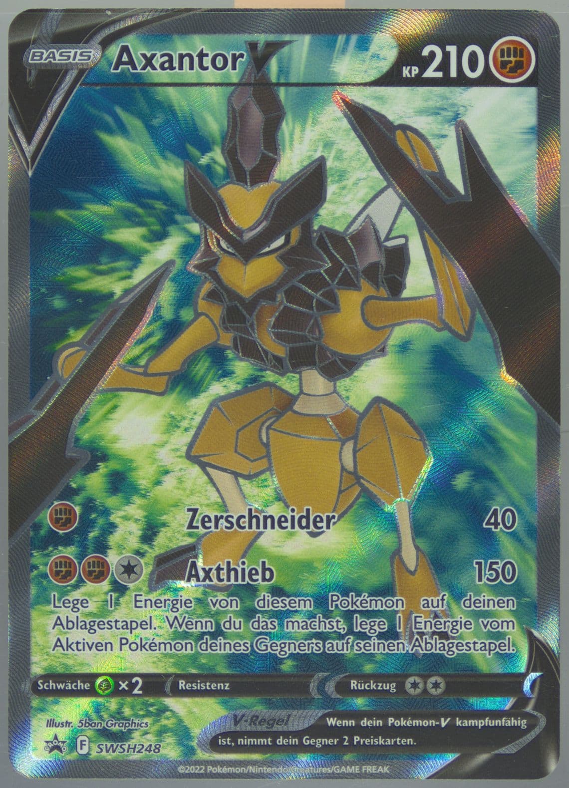 Full Art/Hachecateur V Kleavor Vstar Premium Collection-German (248) 2022 Pokemon Swsh Black Star Promo