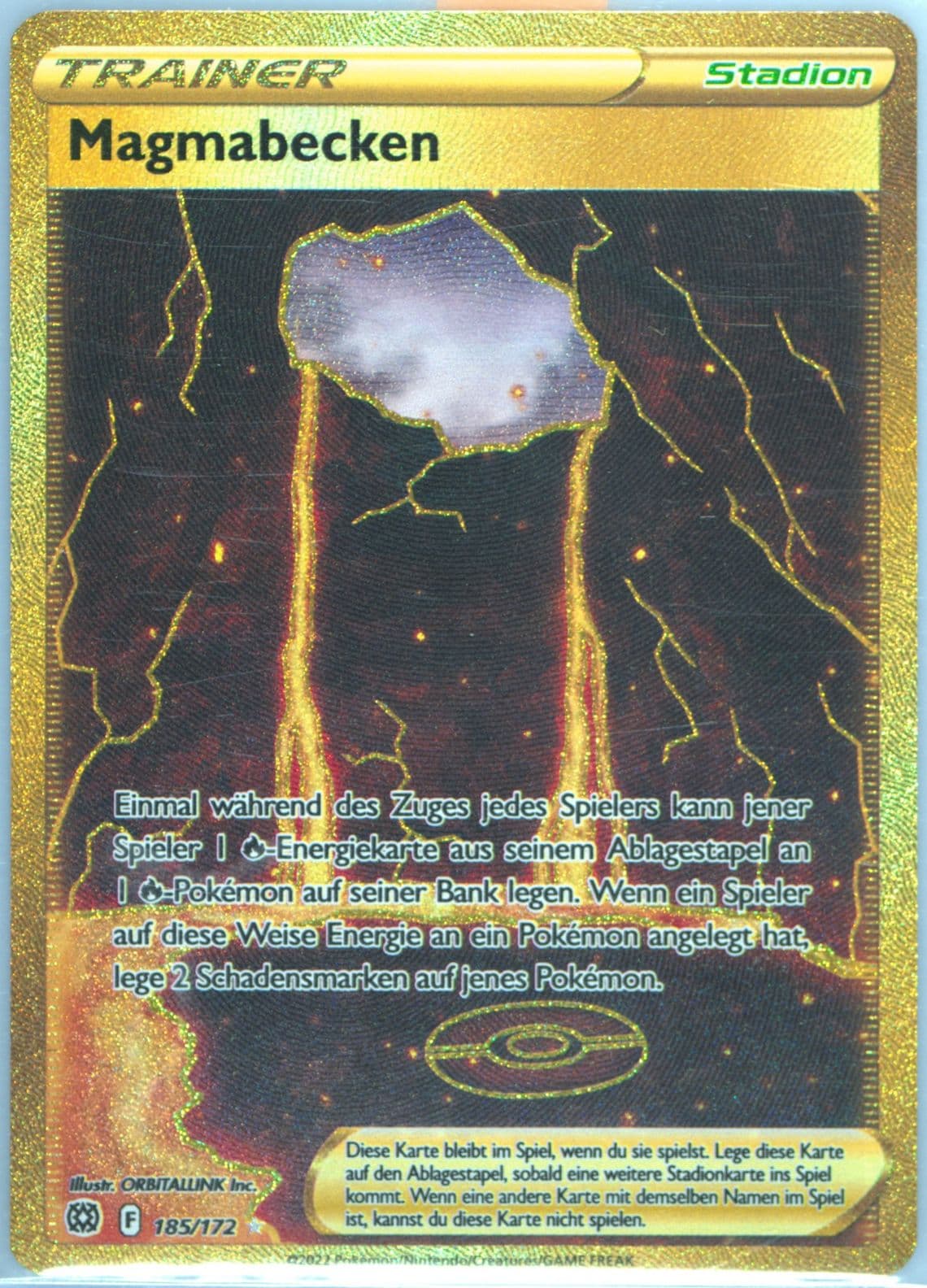 Full Art/Magma Basin German-Secret (185) 2022 Pokemon Sword & Shield Brilliant Stars