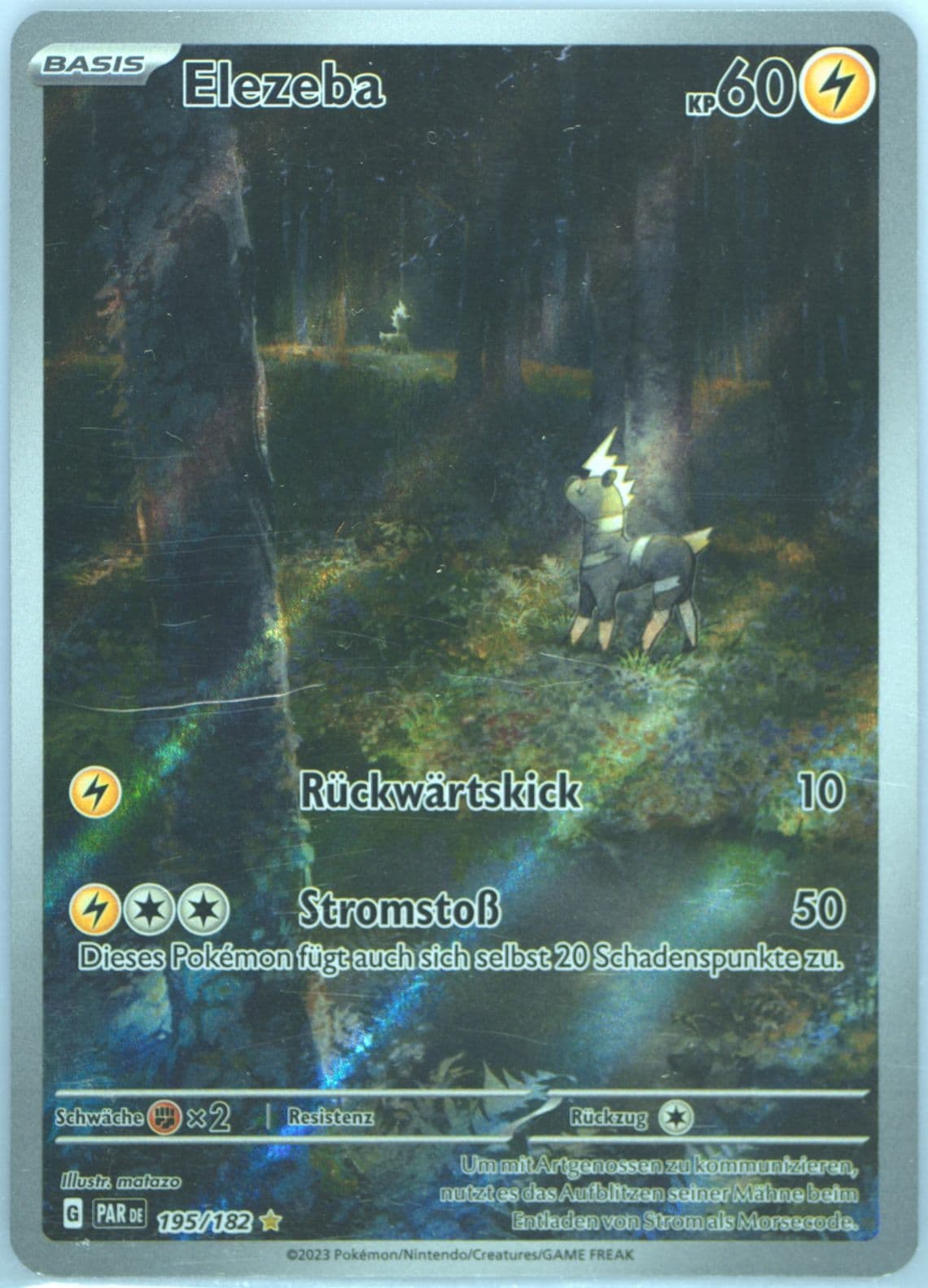 Blitzle Illustration Rare (195) 2023 Pokemon German Par de-Paradox Rift