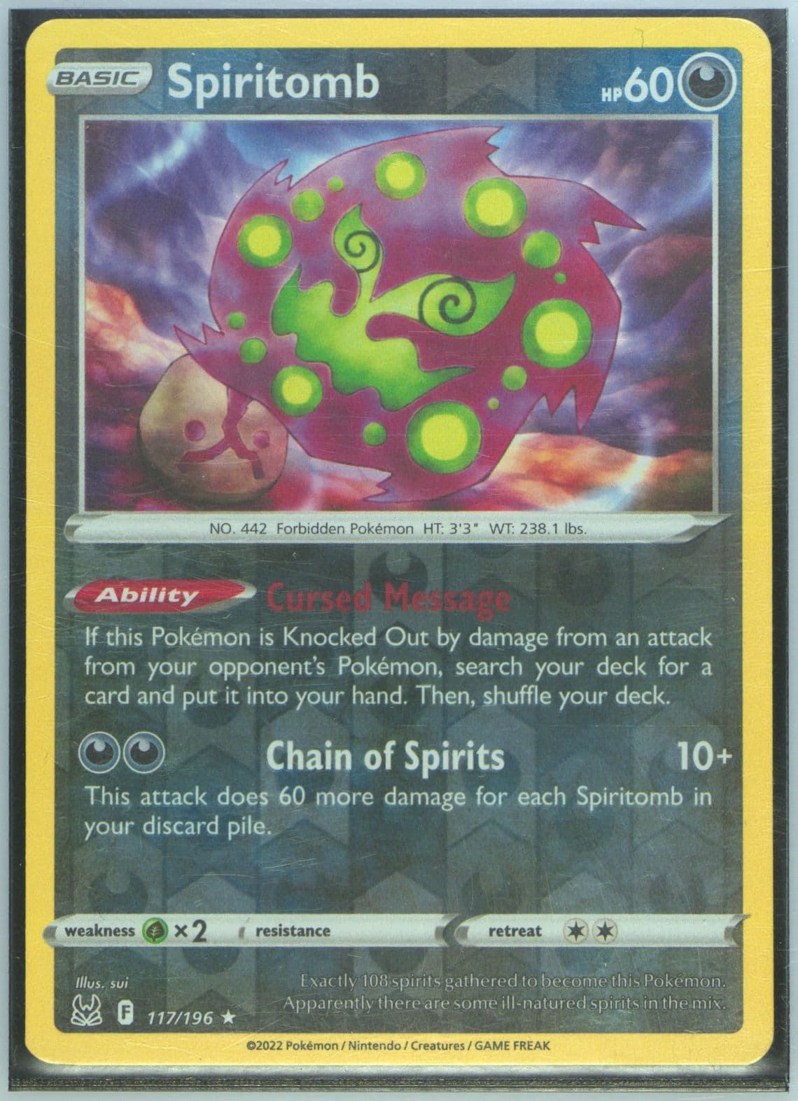 Spiritomb-Reverse Foil (117) 2022 Pokemon Sword & Shield Lost Origin