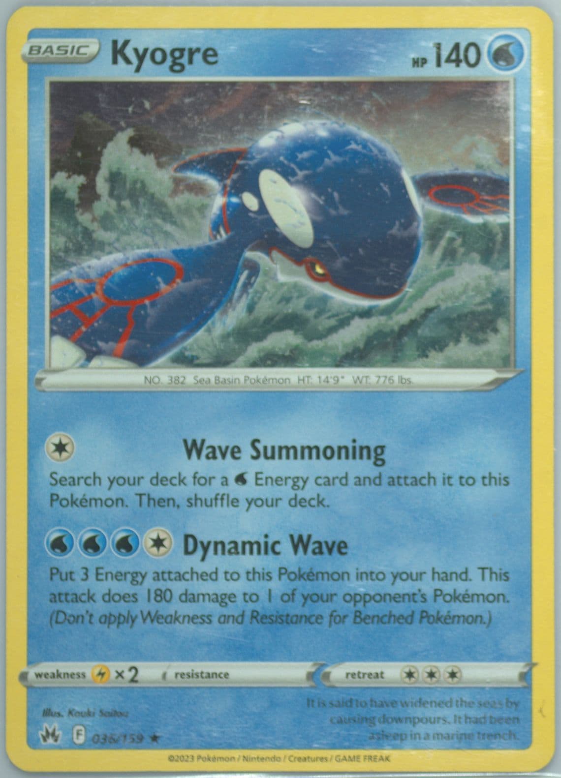 Kyogre-Holo 2024 Sea & Sky Premium Collection (036) 2023 Pokemon Sword and Shield Crown Zenith