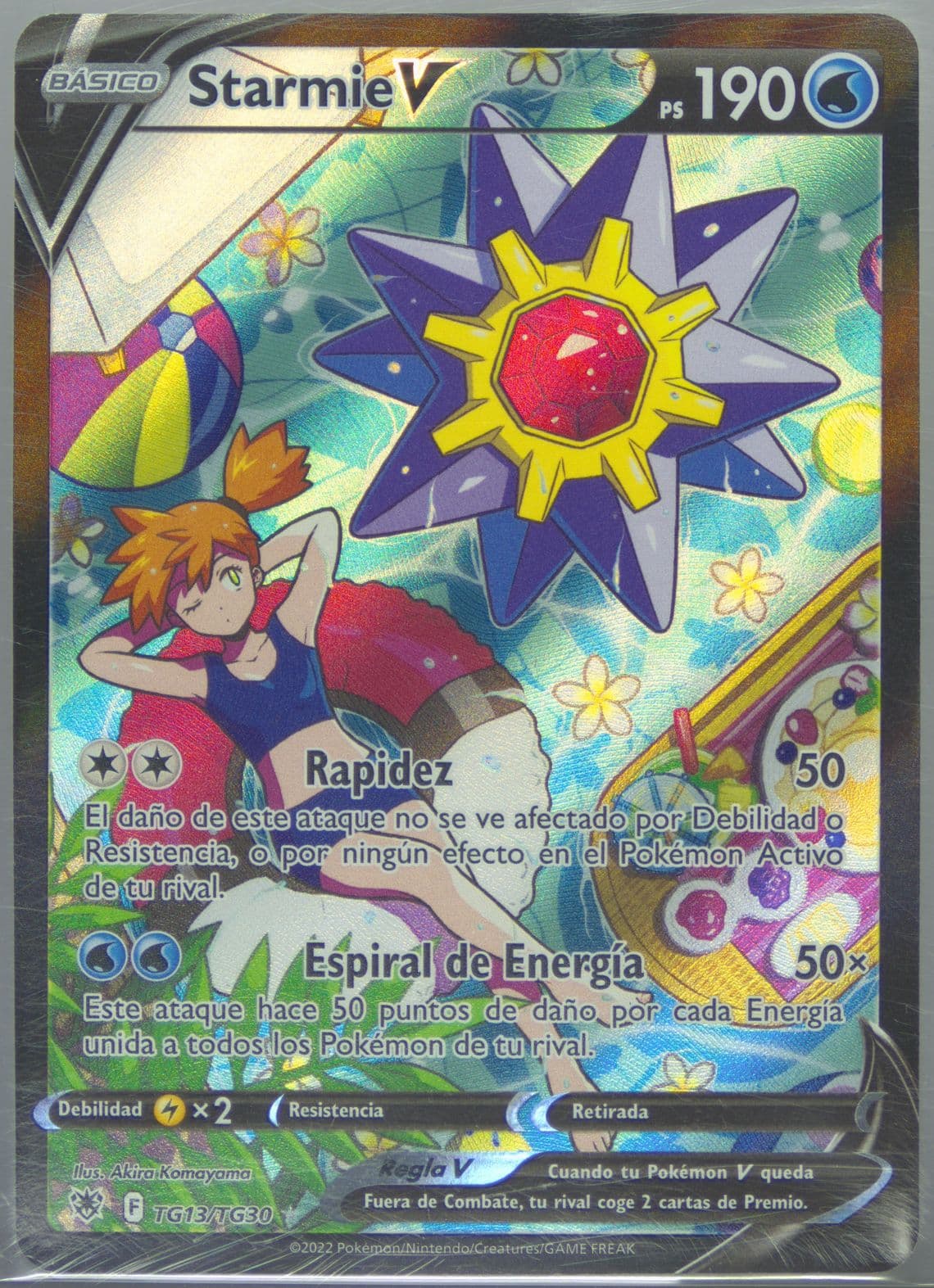 Full Art/Starmie V Spanish (TG13) 2022 Pokemon Sword & Shield Astral Radiance