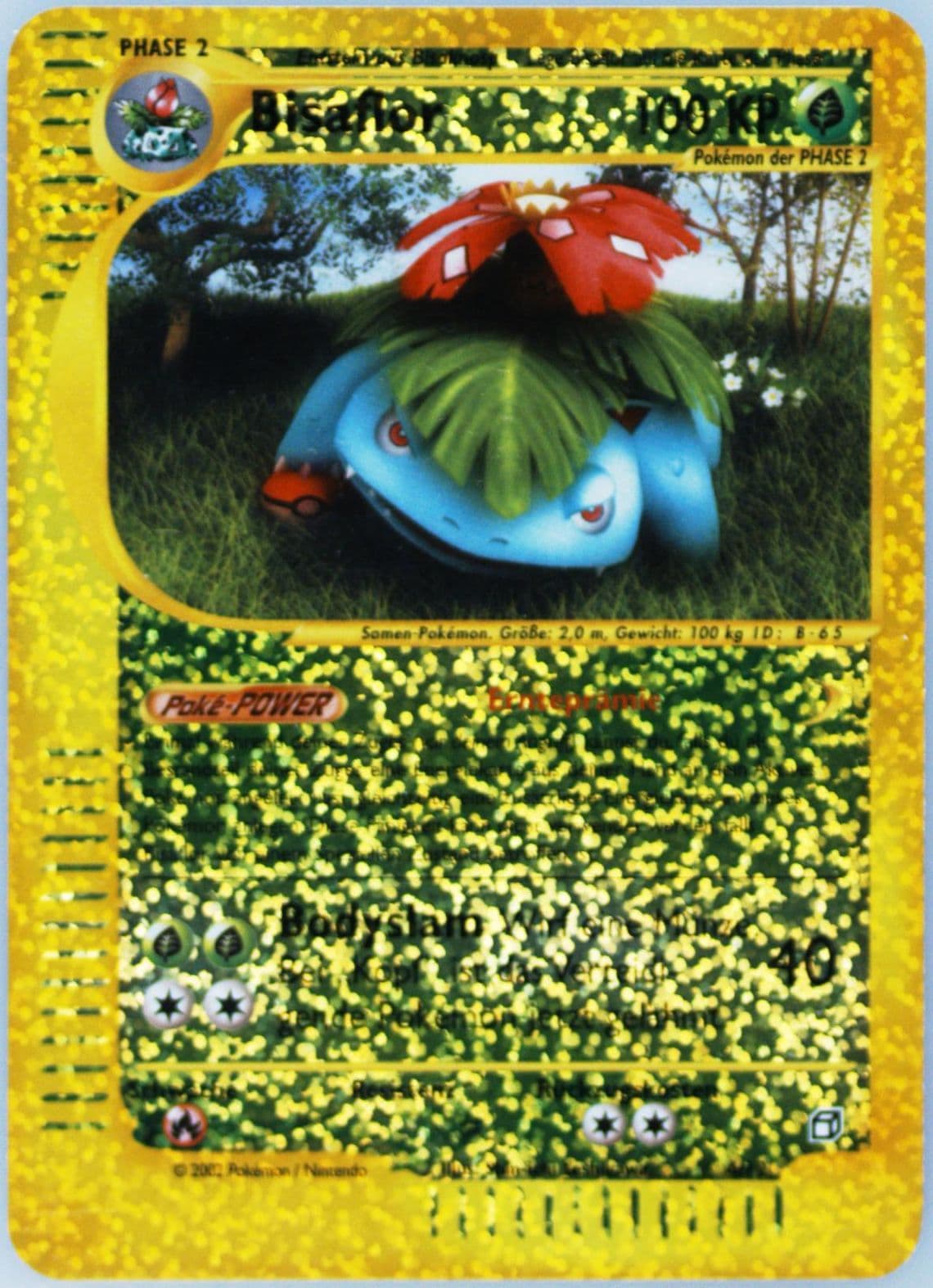 Bisaflor German (4) 2002 Pokemon Expedition Box Topper