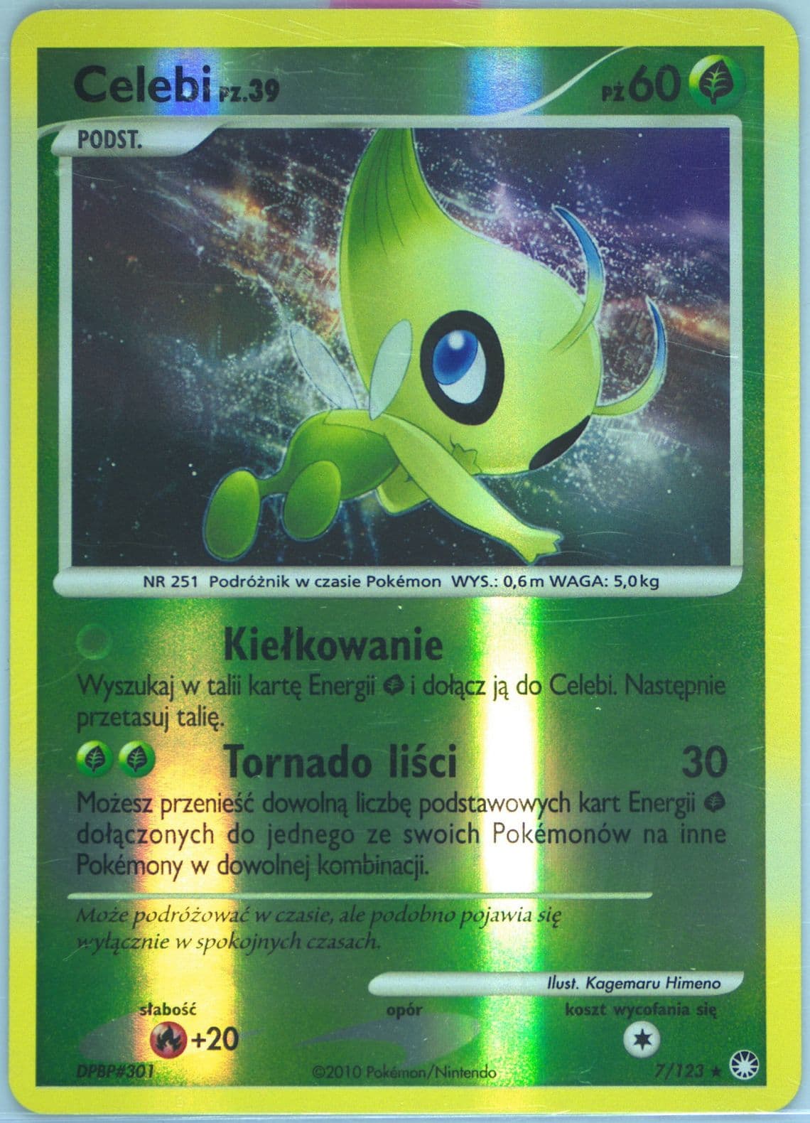 Celebi-Reverse Foil (7) 2012 Pokemon Polish Diamond & Pearl Mysterious Treasures