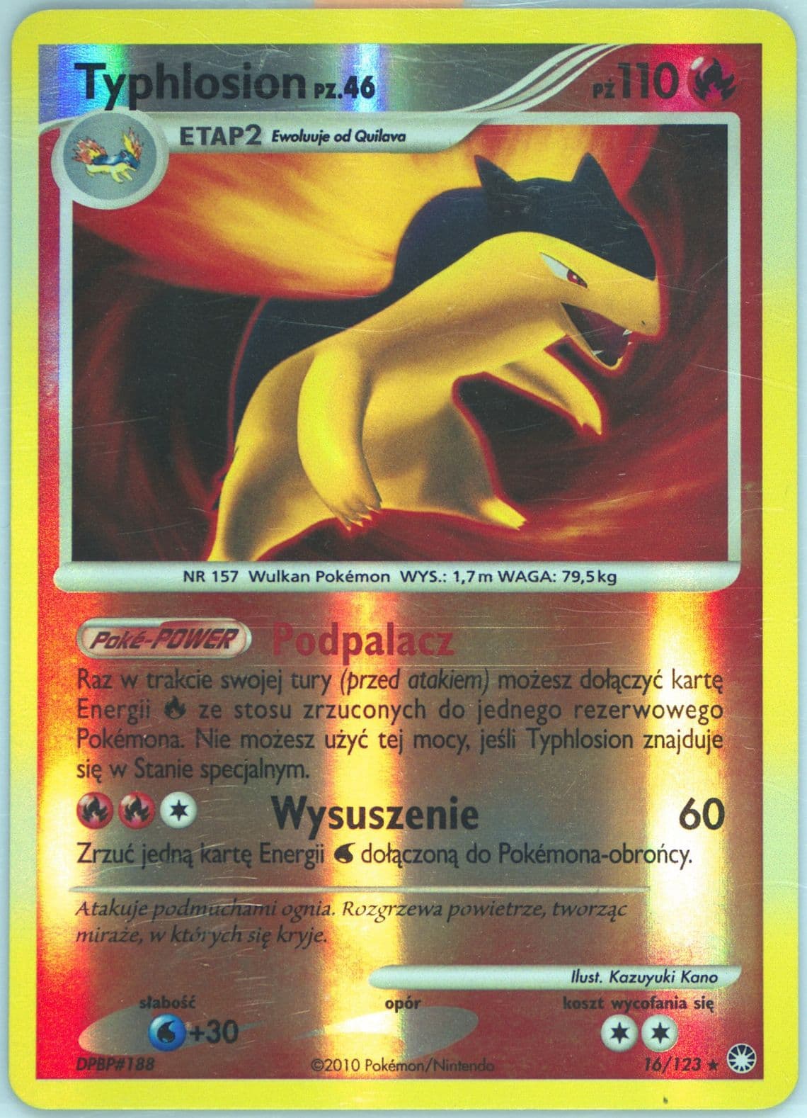 Typhlosion-Reverse Foil (16) 2012 Pokemon Polish Diamond & Pearl Mysterious Treasures