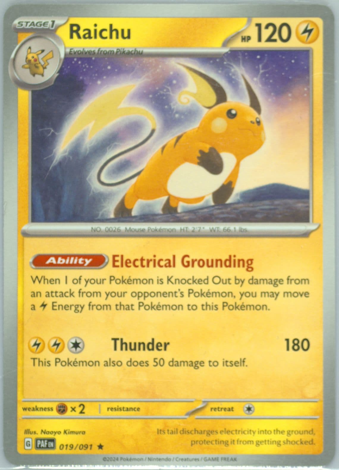 Raichu Miraidon EX Battle Deck (019) 2024 Pokemon Paf EN-Paldean Fates