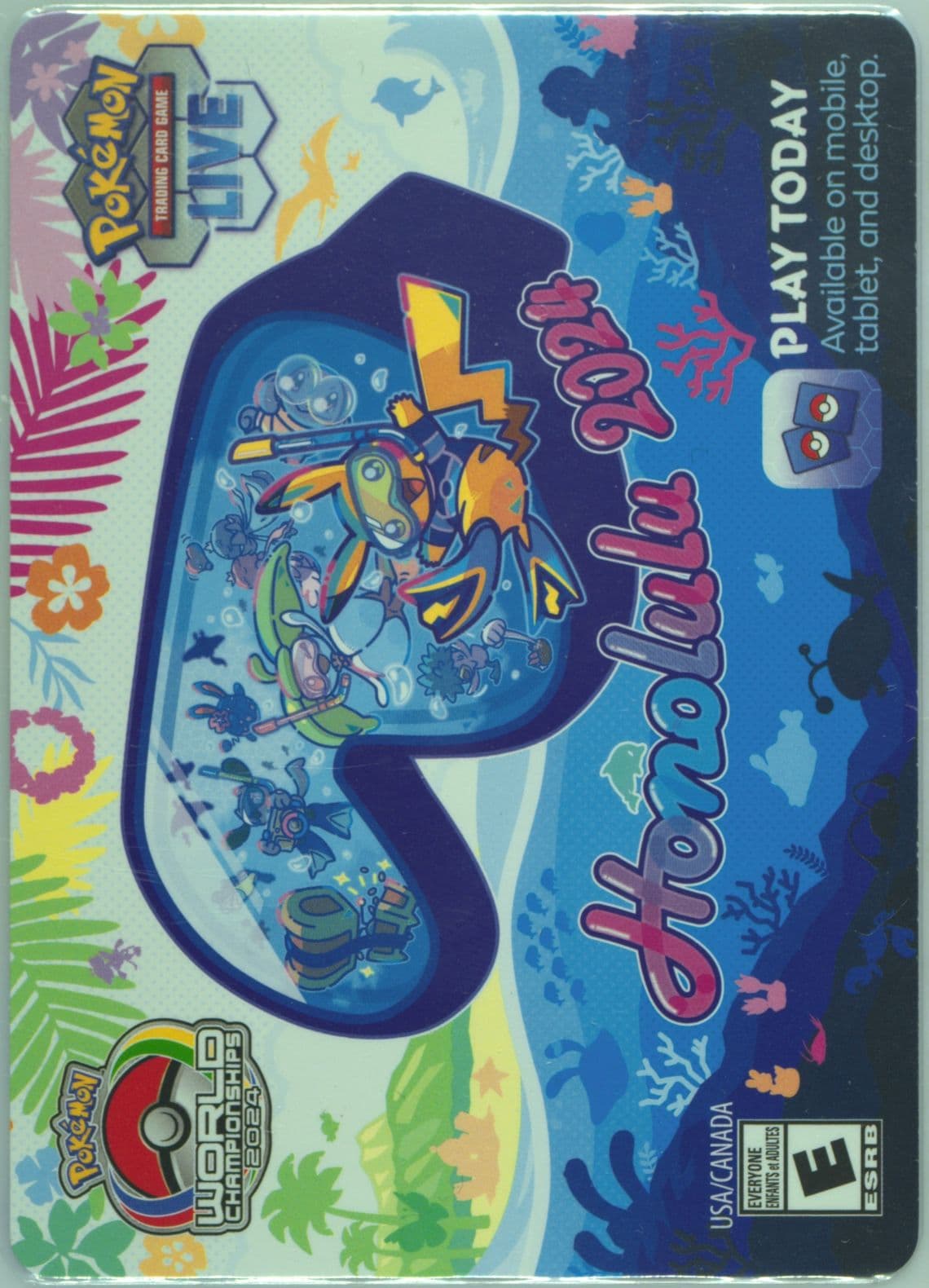 2024 World Championships Welcome Kit 2024 Pokemon TCG Live Insert Code Cards