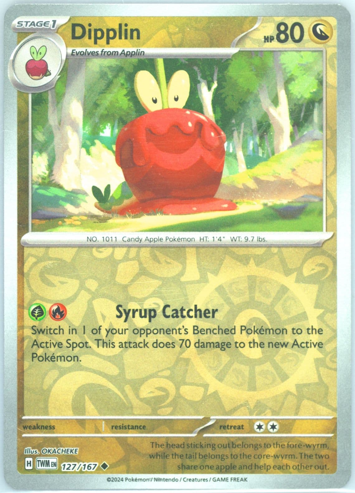 Dipplin Reverse Holo (127) 2024 Pokemon Twm EN-Twilight Masquerade