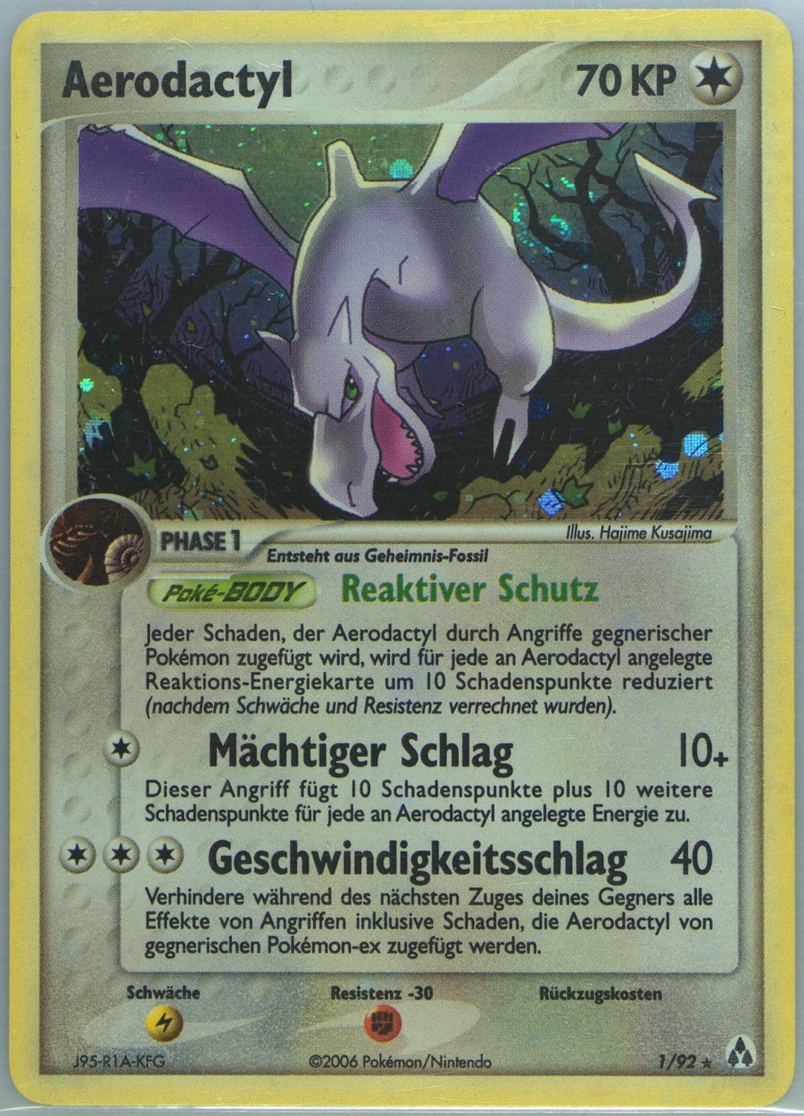 Aerodactyl-Holo German (1) 2006 Pokemon EX Legend Maker