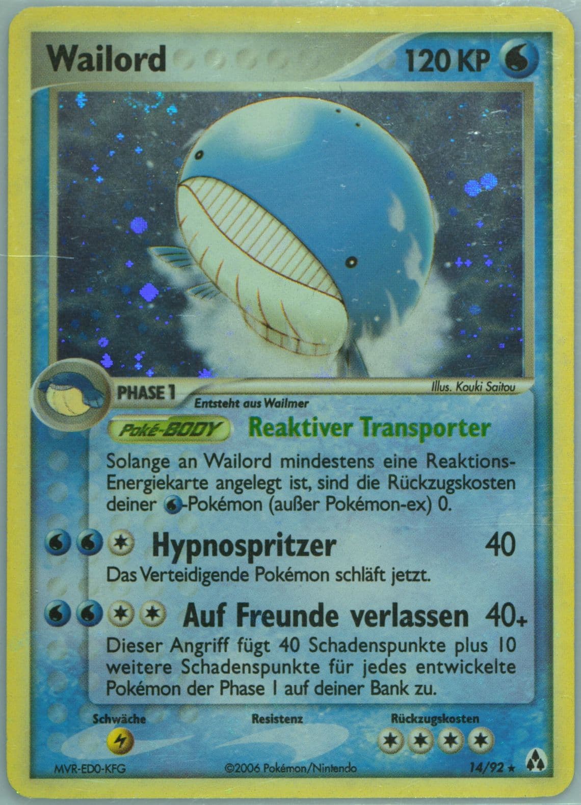 Wailord-Holo German (14) 2006 Pokemon EX Legend Maker