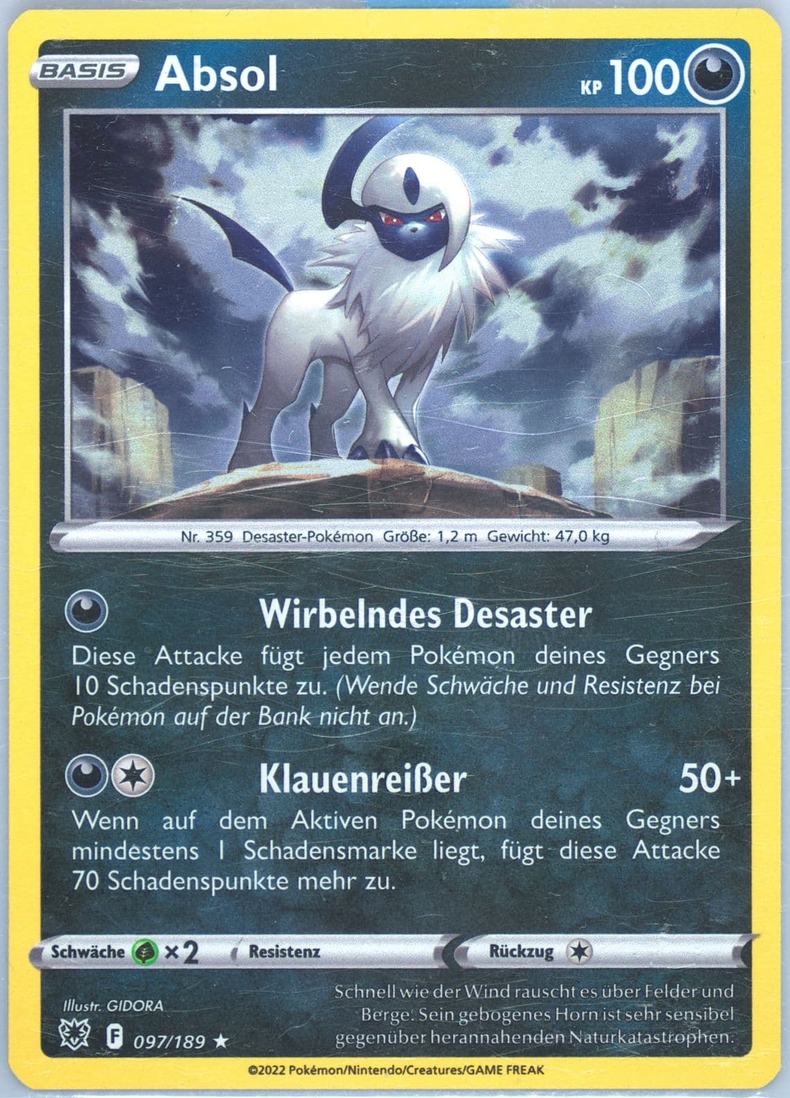 Absol-Holo Jirachi V Box-German (097) 2022 Pokemon Sword & Shield Astral Radiance