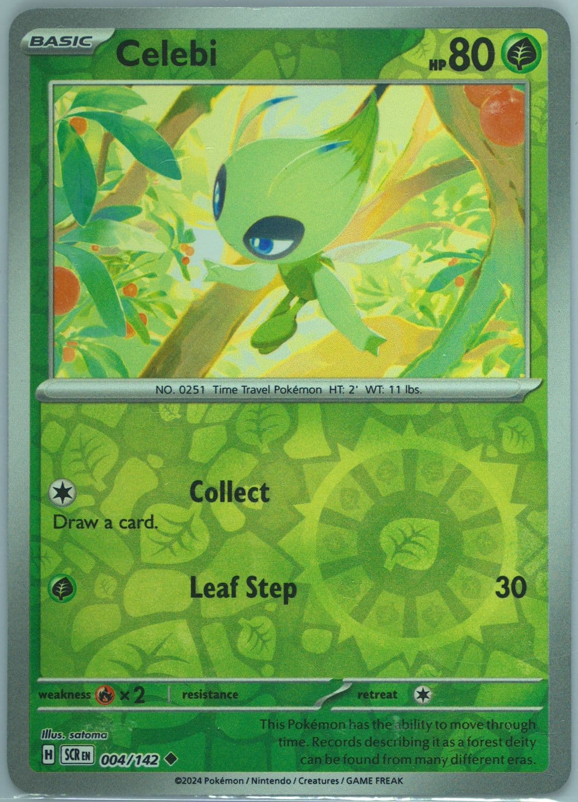 Celebi Reverse Holo (004) 2024 Pokemon Scr EN-Stellar Crown