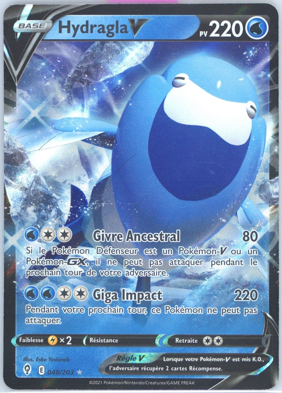 Hydragla V French (048) 2021 Pokemon Sword & Shield Evolving Skies