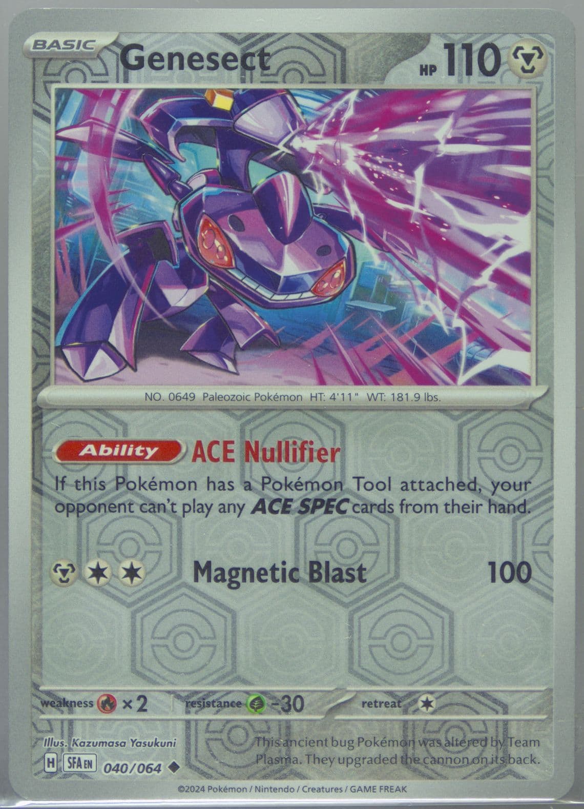 Genesect Reverse Holo (040) 2024 Pokemon Sfa EN-Shrouded Fable