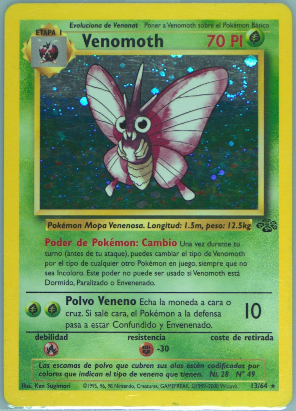 Venomoth-Holo (13) 2000 Pokemon Spanish Jungle