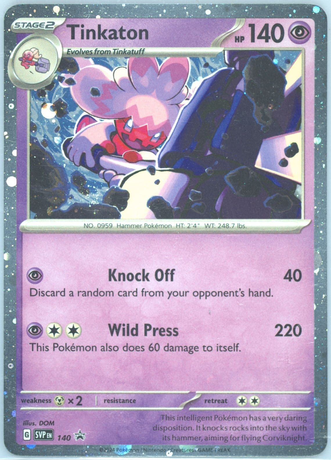 Tinkaton Stellar Crown Three Pack Blister (140) 2024 Pokemon Svp EN-SV Black Star Promo