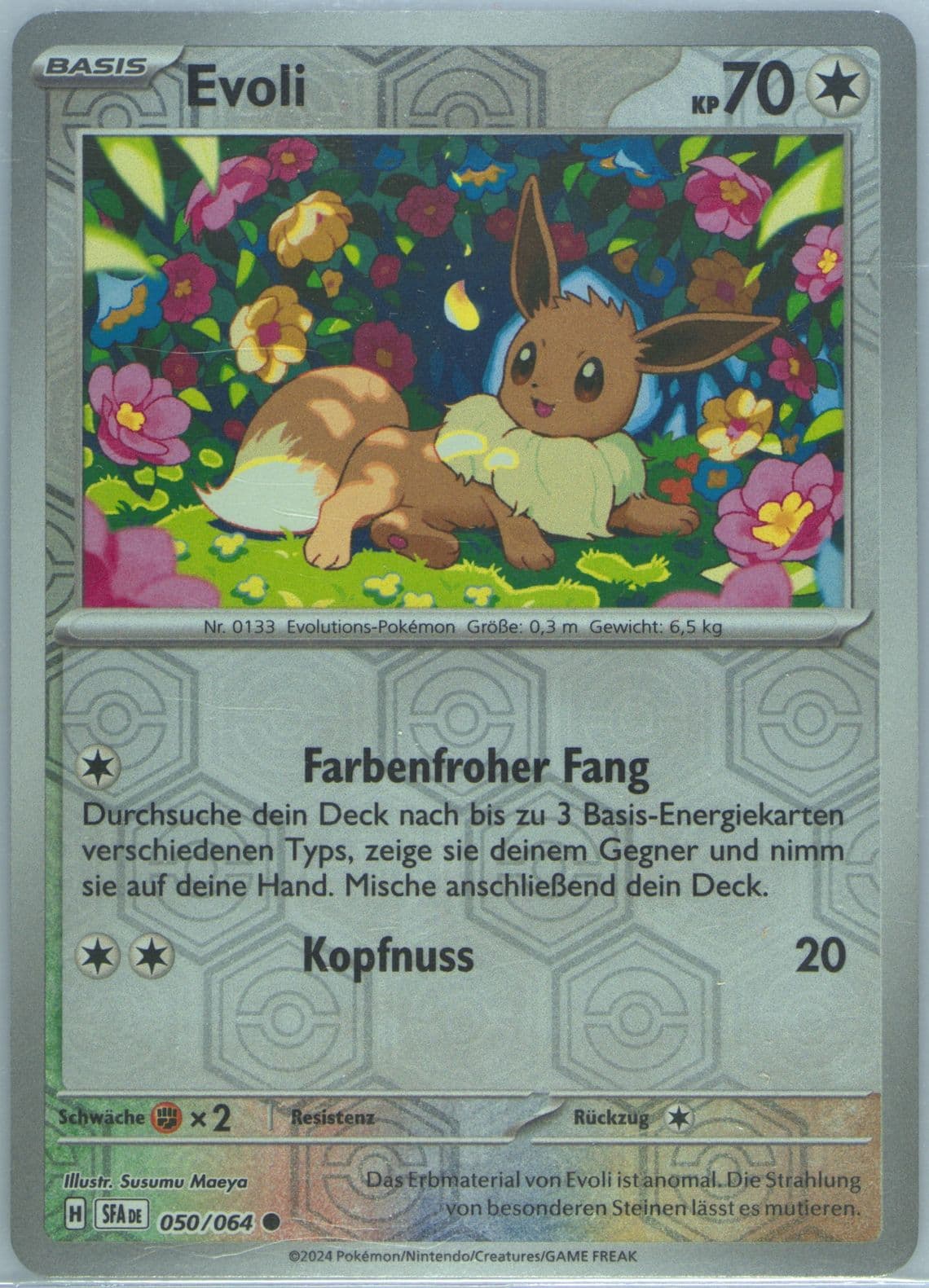 Eevee Reverse Holo (050) 2024 Pokemon German Sfa de-Shrouded Fable