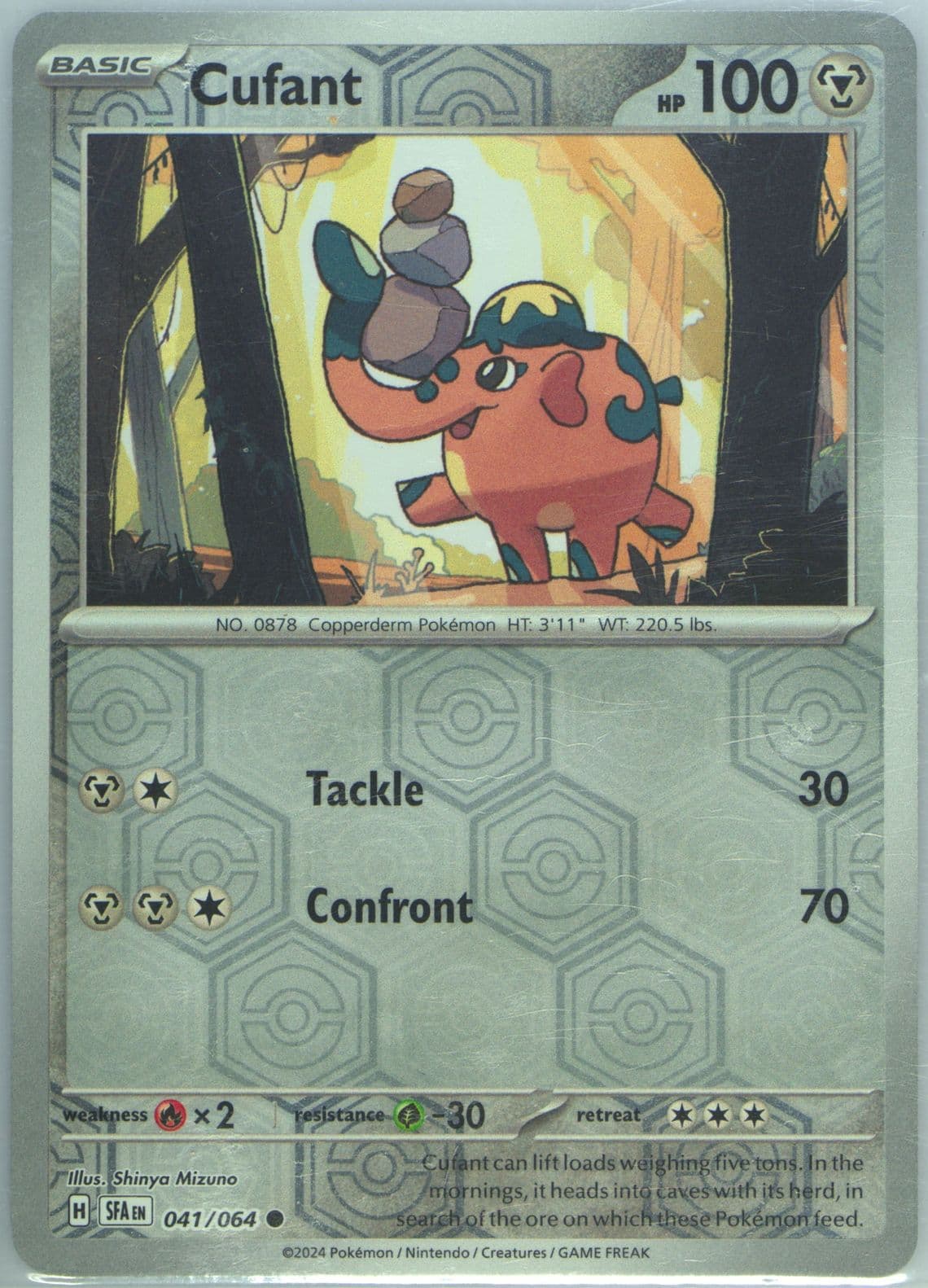 Cufant Reverse Holo (041) 2024 Pokemon Sfa EN-Shrouded Fable