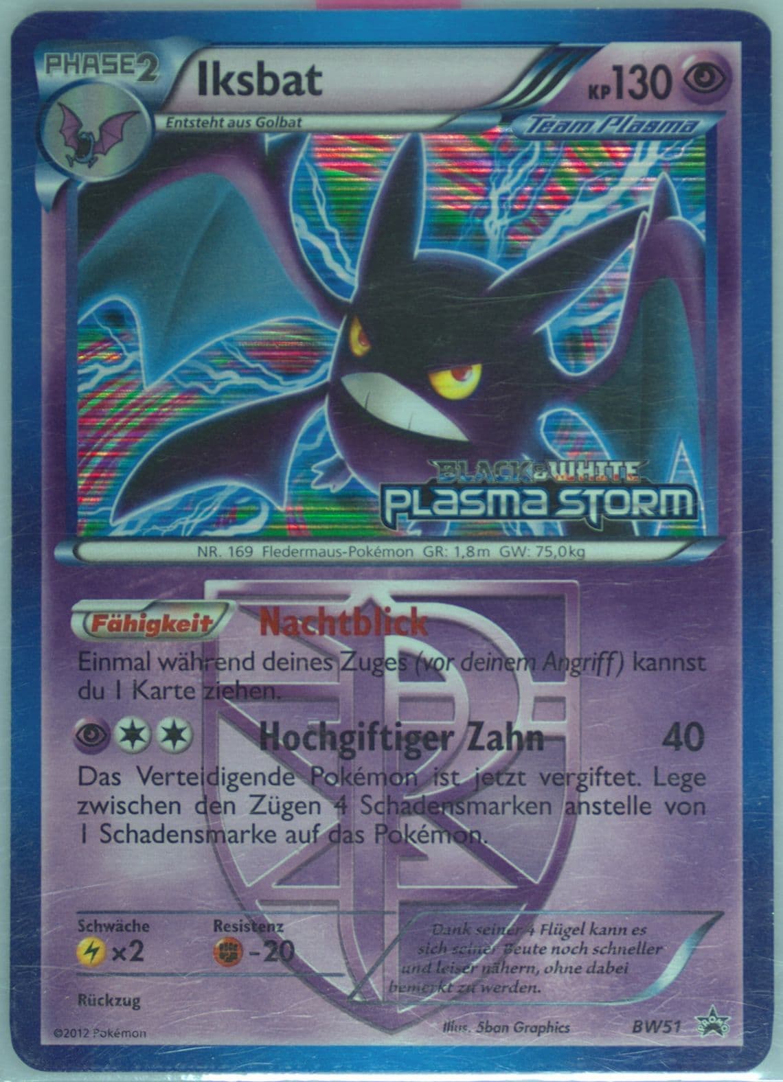 Iksbat-Holo Plasma Storm-German (BW51) 2012 Pokemon Black & White Promo