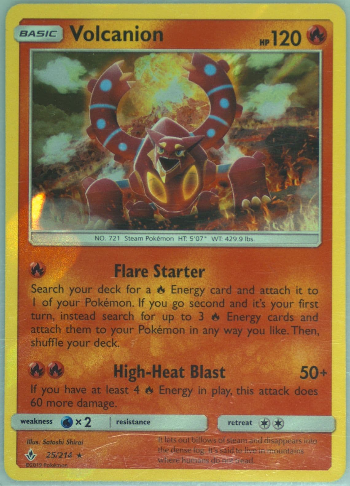 Volcanion-Holo League Battle Deck (25) 2019 Pokemon Sun & Moon Unbroken Bonds