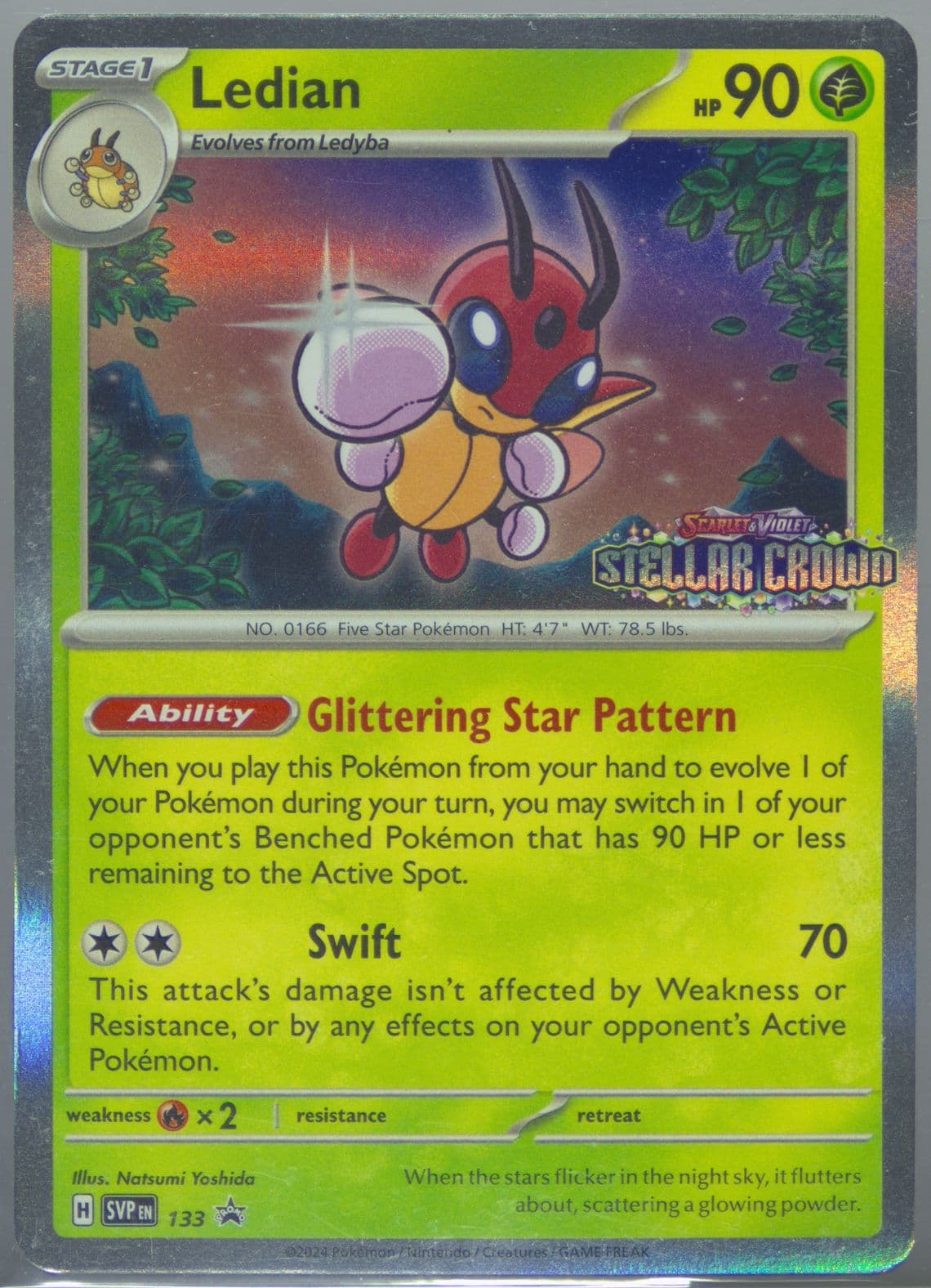 Ledian Stellar Crown Prerelease (133) 2024 Pokemon Svp EN-SV Black Star Promo