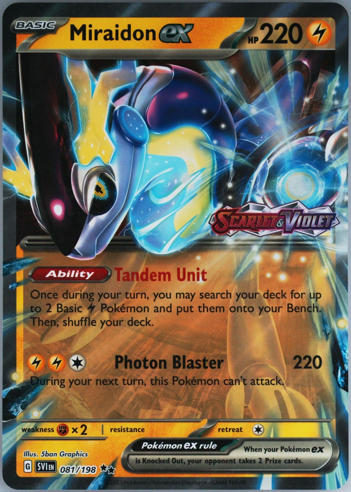 Miraidon EX Jumbo (081) 2023 Pokemon Svi EN-Scarlet & Violet