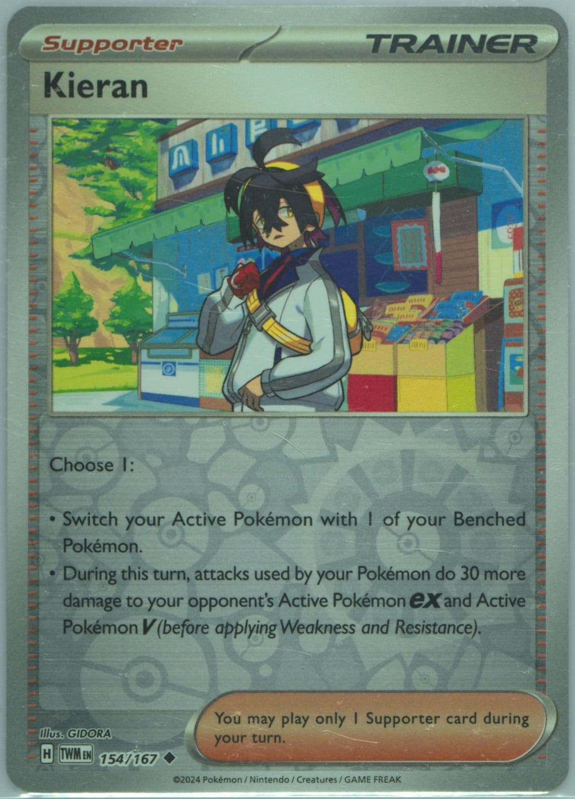 Kieran Reverse Holo (154) 2024 Pokemon Twm EN-Twilight Masquerade