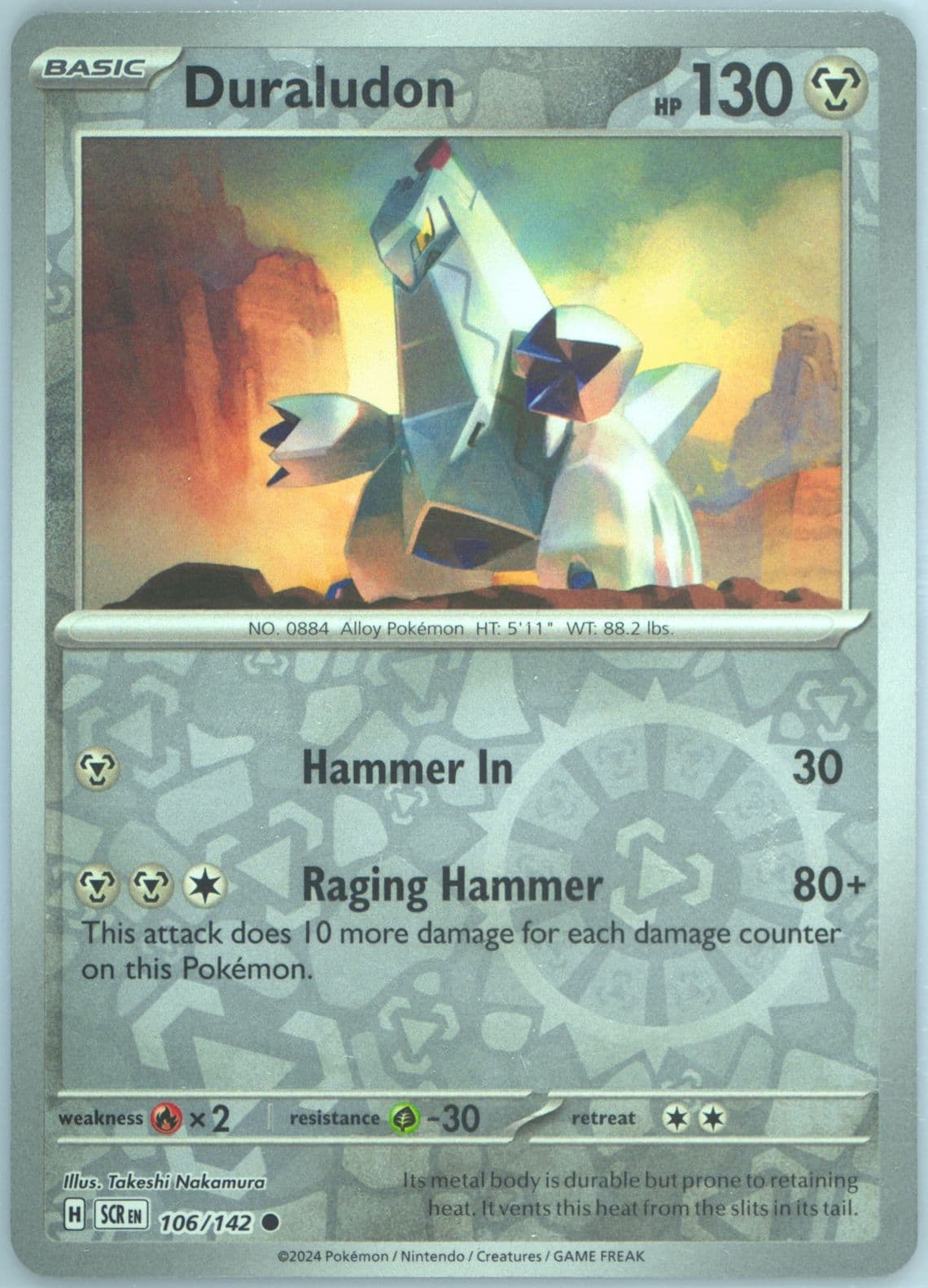 Duraludon Reverse Holo (106) 2024 Pokemon Scr EN-Stellar Crown