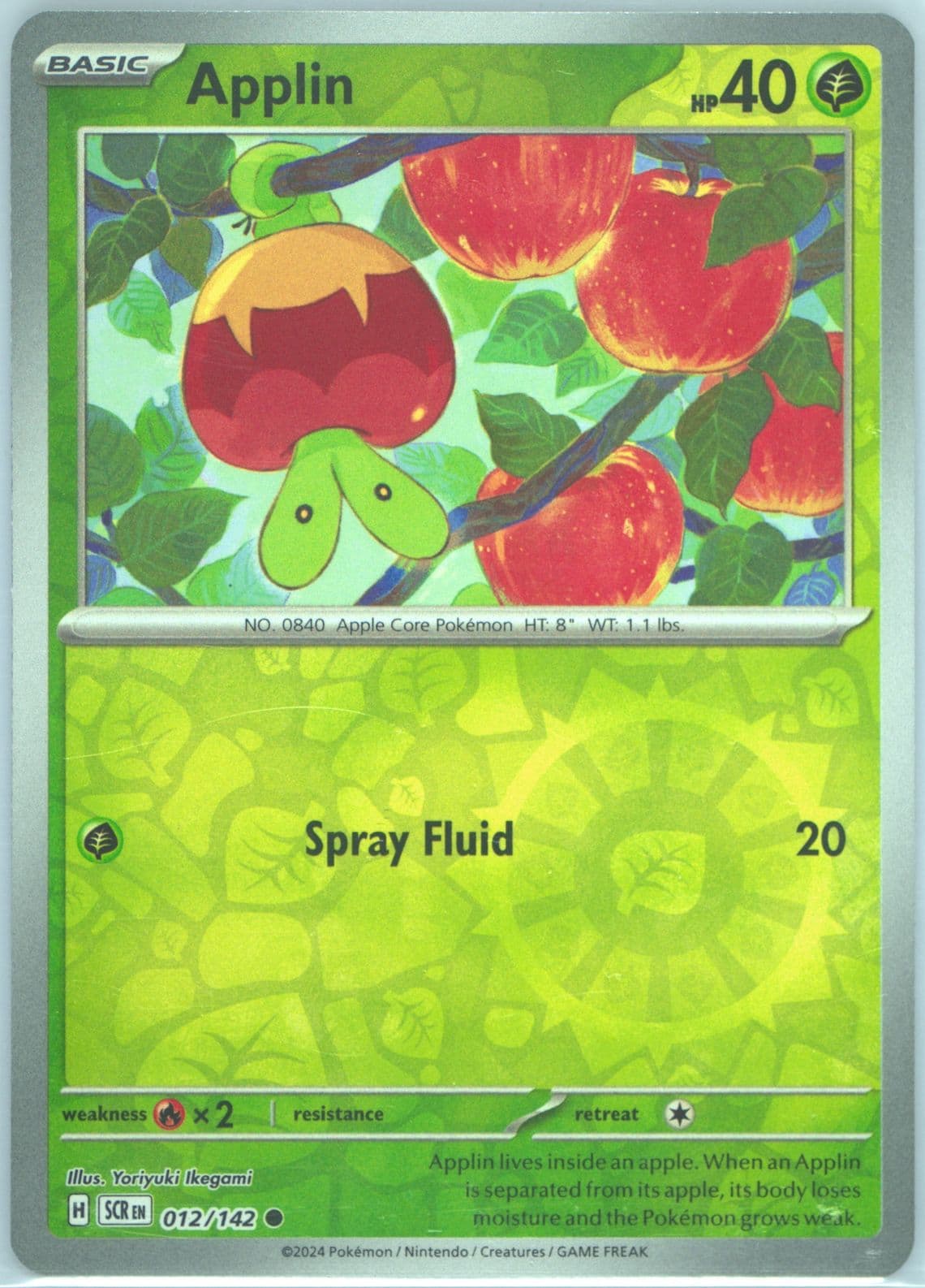 Applin Reverse Holo (012) 2024 Pokemon Scr EN-Stellar Crown