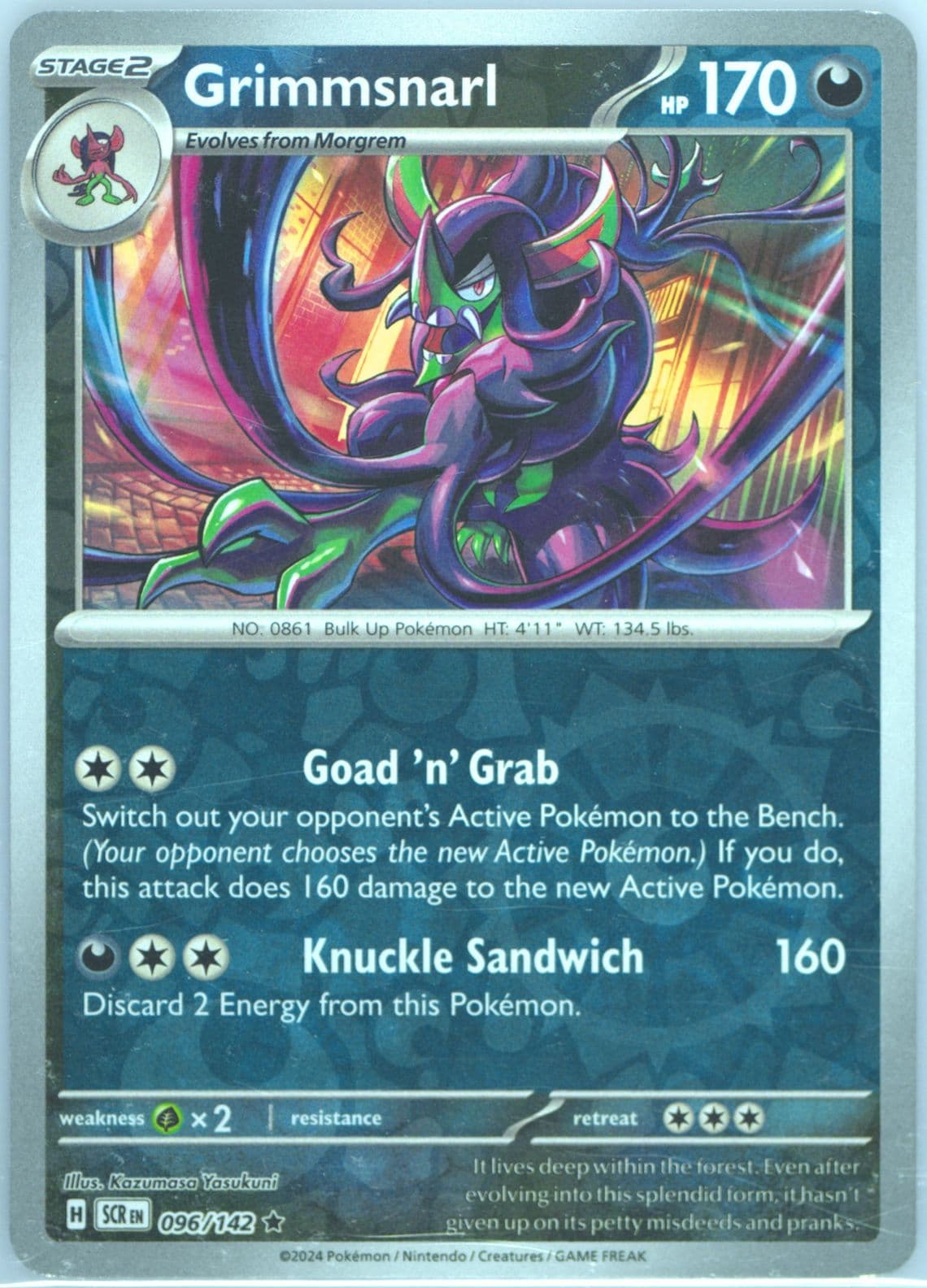 Grimmsnarl Reverse Holo (096) 2024 Pokemon Scr EN-Stellar Crown