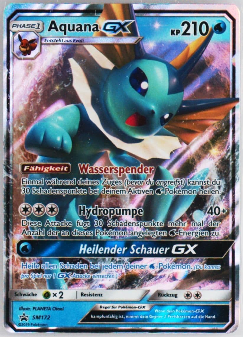 Aquana GX Elemental Power Tins-German (SM172) 2019 Pokemon SM Black Star Promo