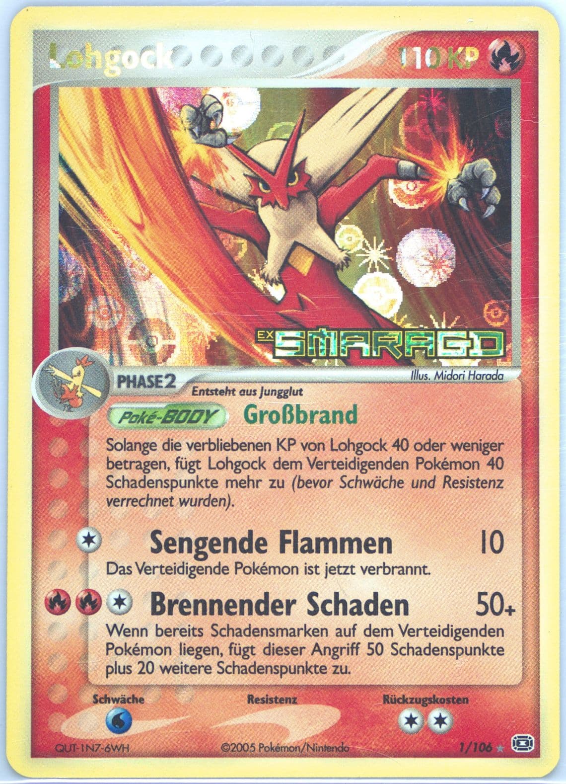 Lohgock-Reverse Foil German (1) 2005 Pokemon EX Emerald
