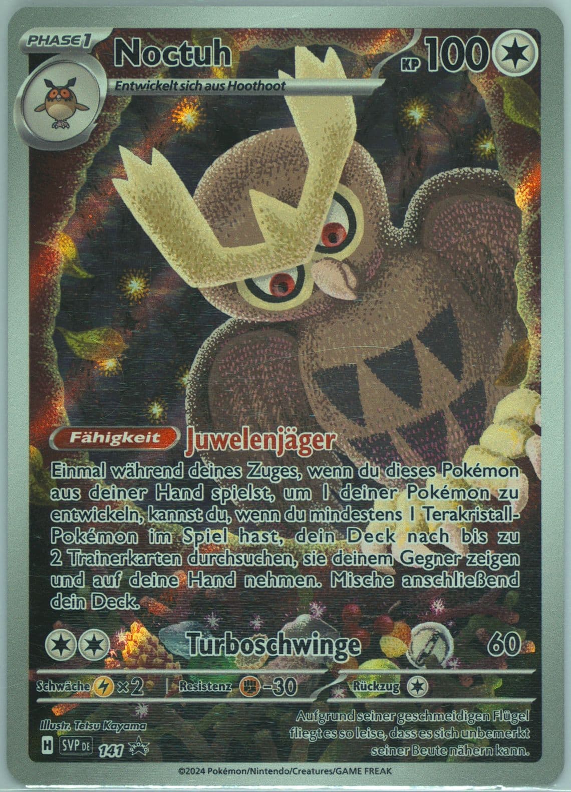 Noctowl Stellar Crown Elite Trainer Box (141) 2024 Pokemon German Svp de-SV Black Star Promo