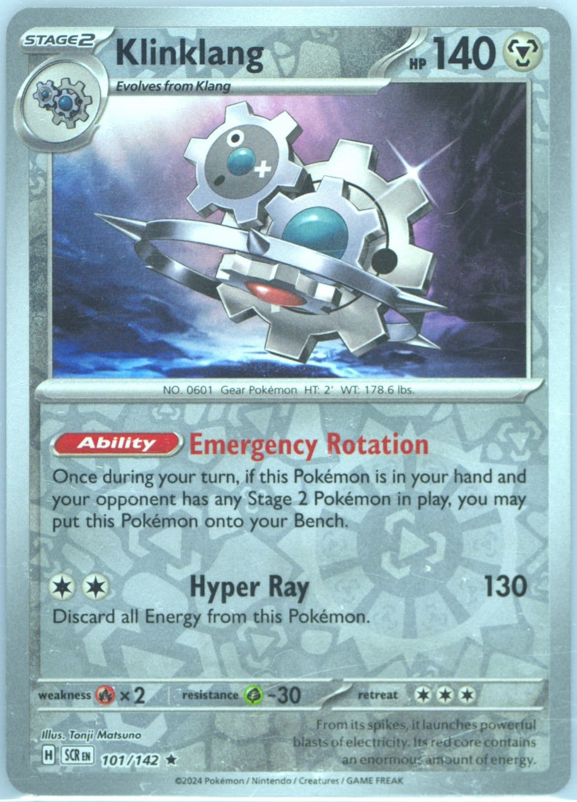 Klinklang Reverse Holo (101) 2024 Pokemon Scr EN-Stellar Crown