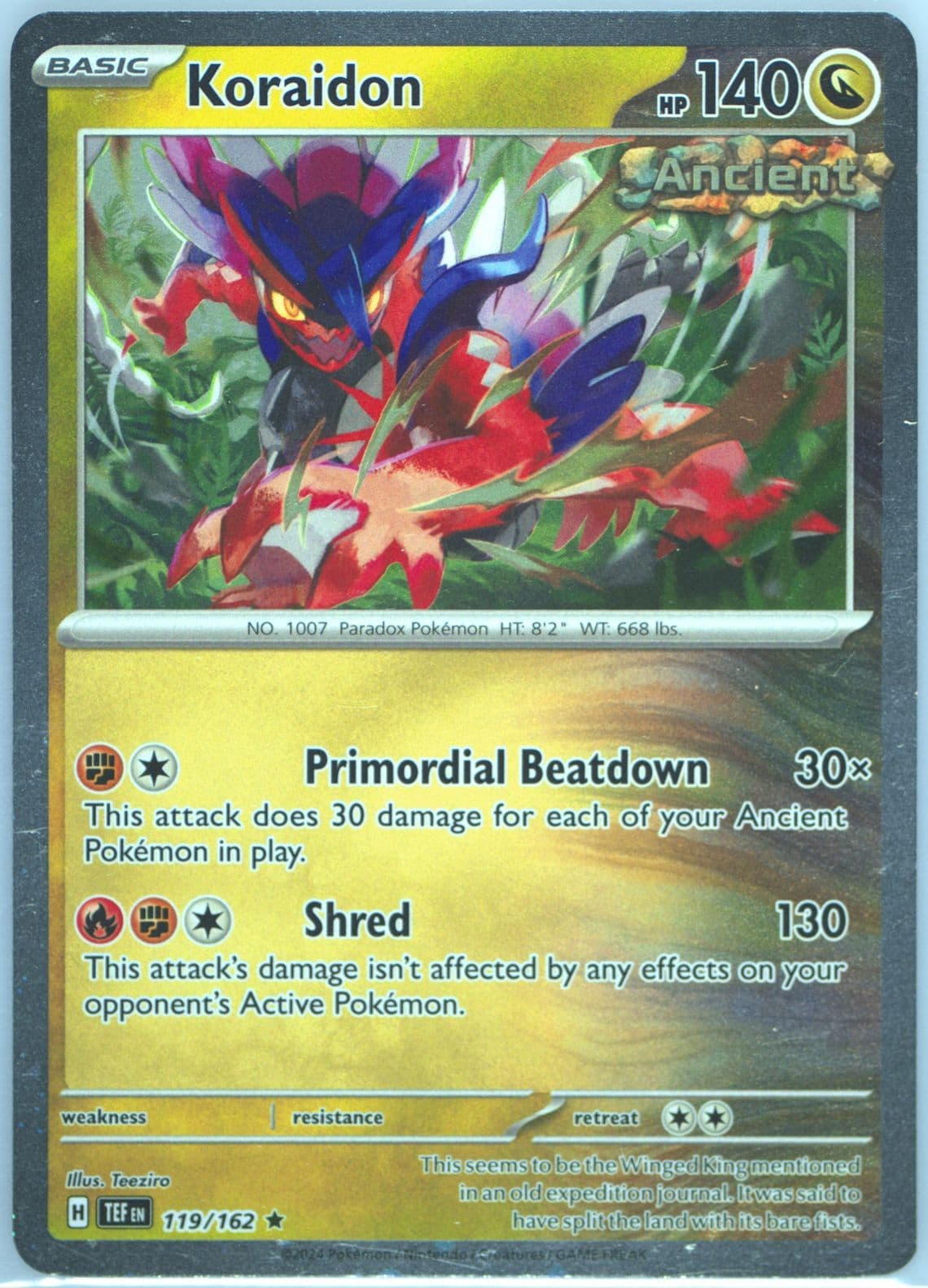 Koraidon Stellar Crown Premium Checklane Blister (119) 2024 Pokemon Tef EN-Temporal Forces