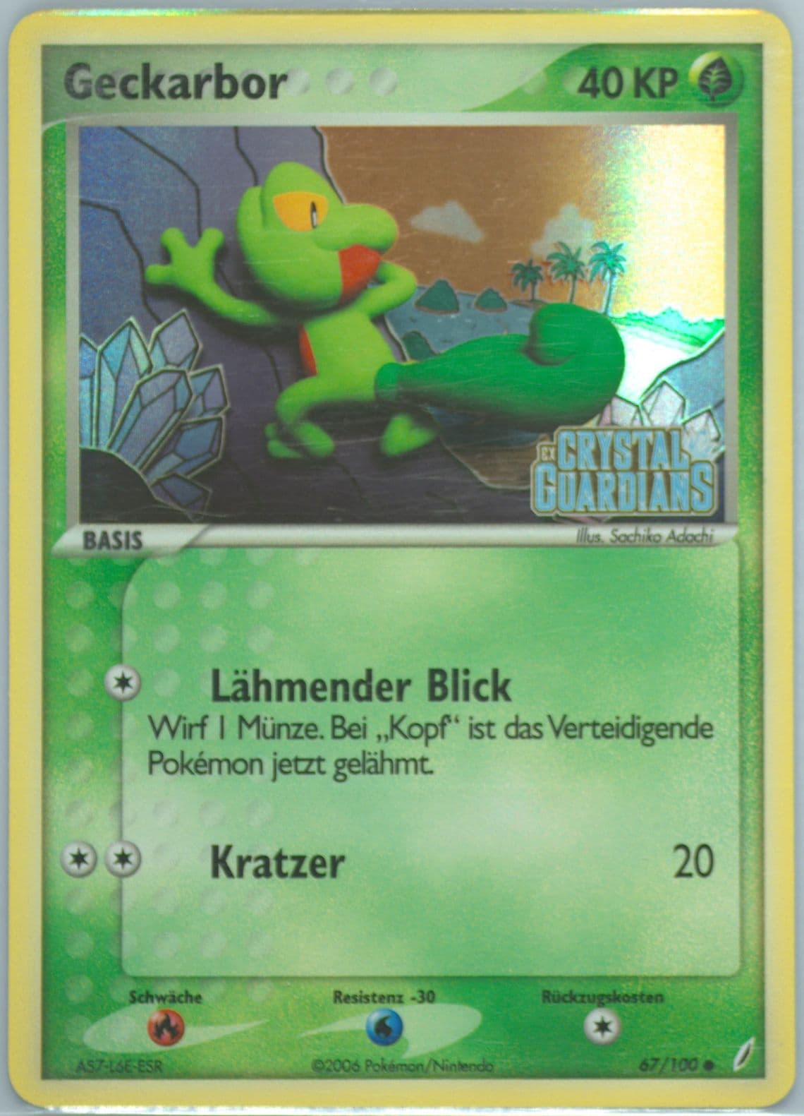 Geckarbor-Reverse Foil German (67) 2006 Pokemon EX Crystal Guardians