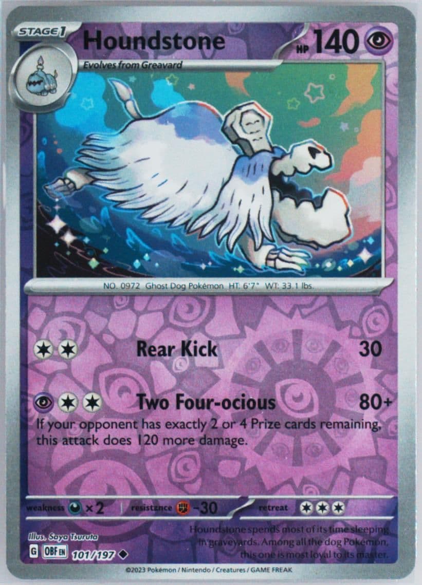 Houndstone Reverse Holo (101) 2023 Pokemon Obf EN-Obsidian Flames