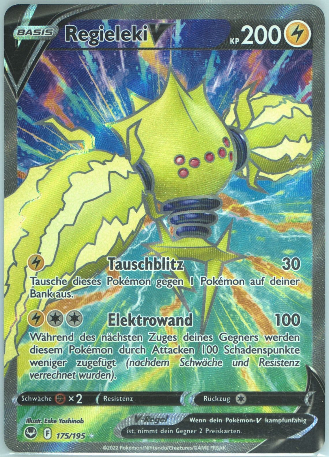 Full Art/Regieleki V German (175) 2022 Pokemon Sword & Shield Silver Tempest